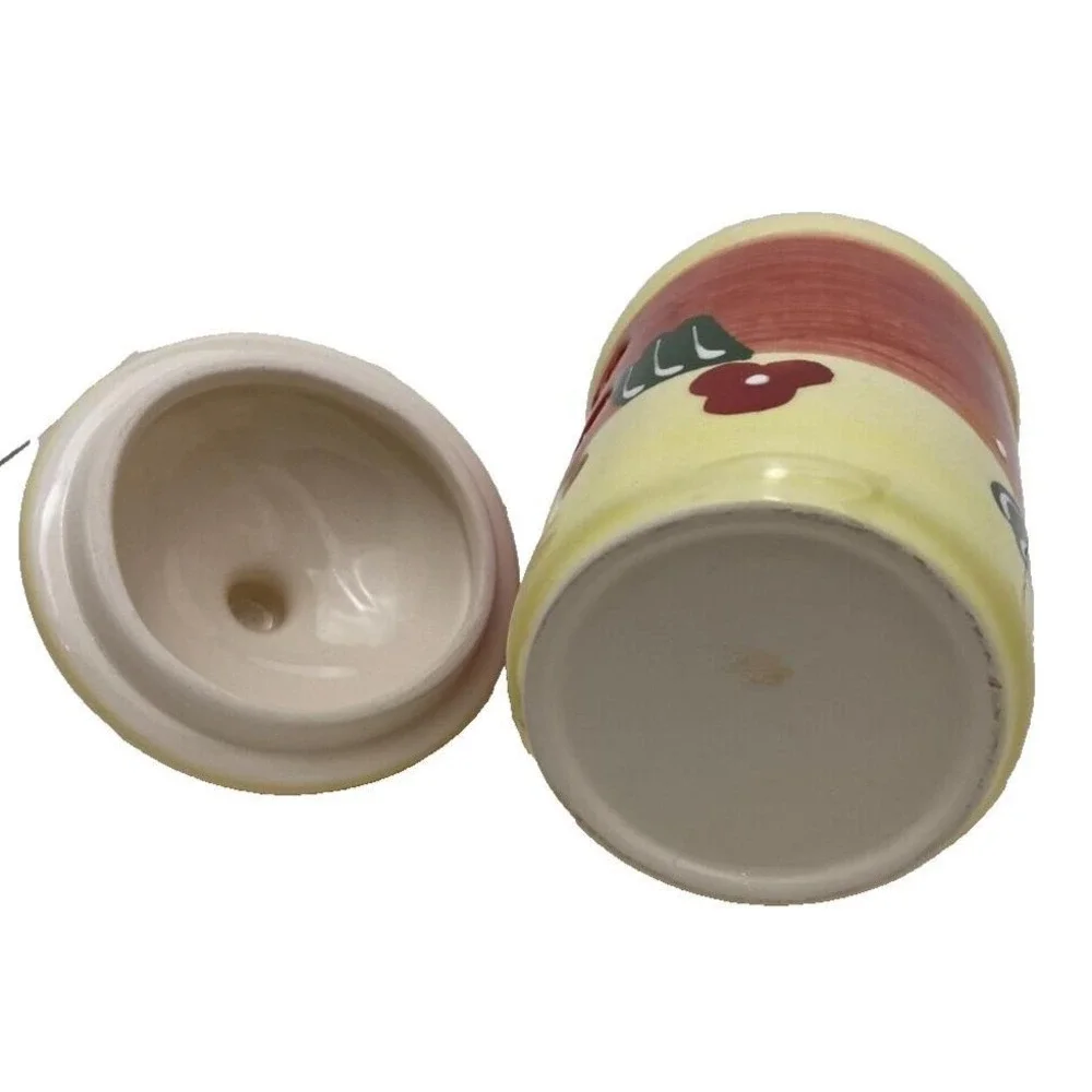French Garlic Jar Keeper Collectible USA‎ Edition Floral Hand Crafted NEW